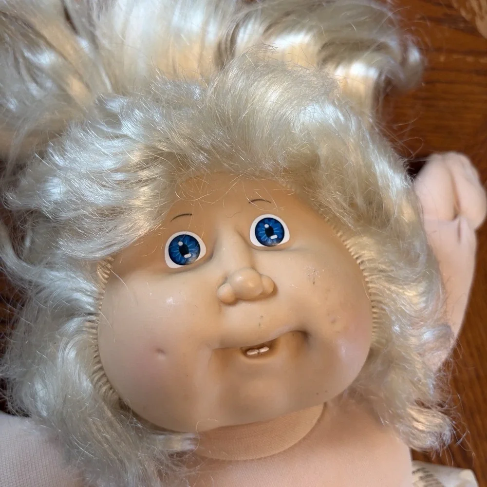 VTG 1986 Cabbage Patch Kids Doll Blonde Cornsilk‎ Hair Blue Eyes Coleco Xavier